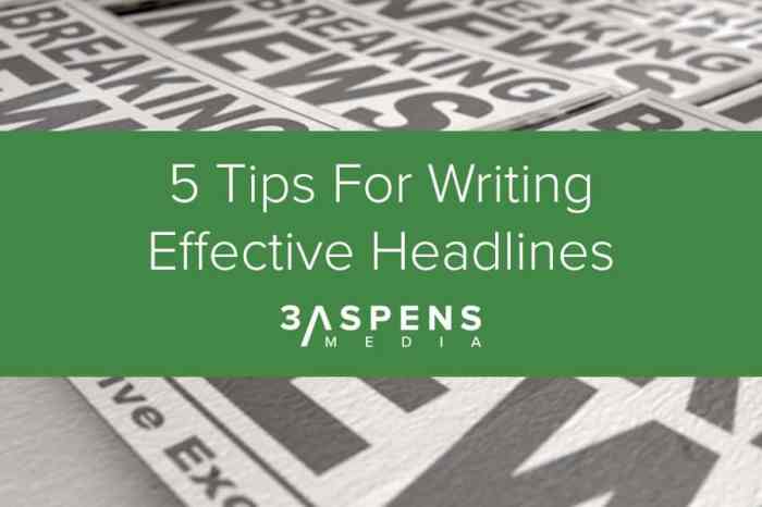 Writing Effective Headlines